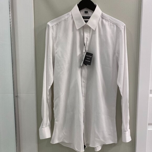 Bellissimo Lux Sateen Slim Fit Wrinkle Free Dress Shirt, Size 15.5 Tall, NWT - Picture 1 of 6